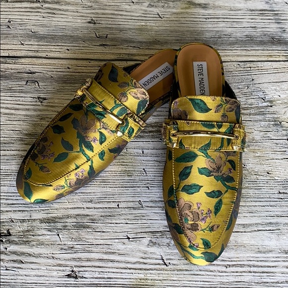 Steve Madden Shoes - STEVE MADDEN - Mustard Floral Mules